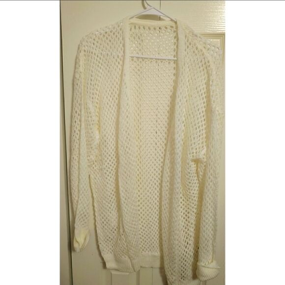 Women's Open Knit Long Sleeve Cardigan/Beach Cover-up NWOT Never Worn Size L - Picture 1 of 6